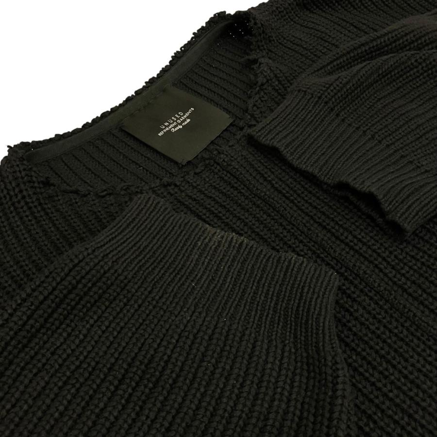 UNUSED（アンユーズド） 【5G CREW NECK KNIT】 ダメージ加工ニット 