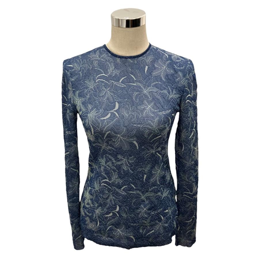 mame kurogouchi ジャガードニットトップス マメクロゴウチ mame kurogouchi 26SS 【Floral Jacquard Sheer Knit