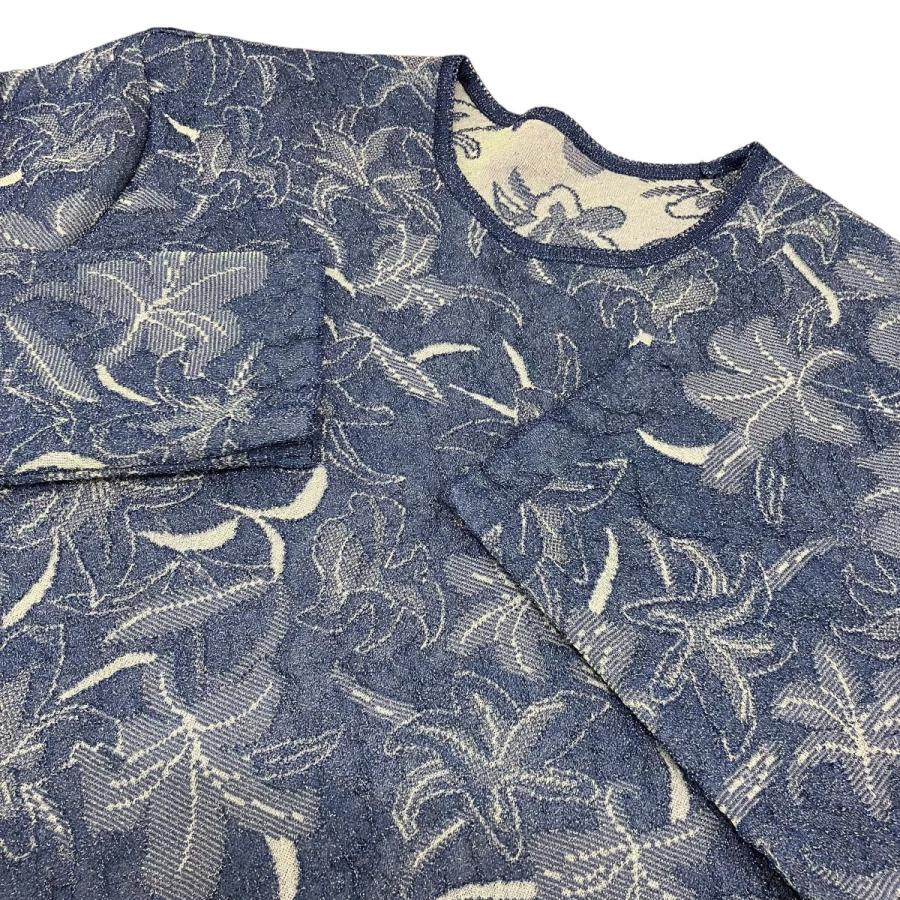mame kurogouchi 花柄 ジャガード ニットトップス マメクロゴウチ マメクロゴウチ mame kurogouchi 26SS 【Floral Jacquard Sheer Knit