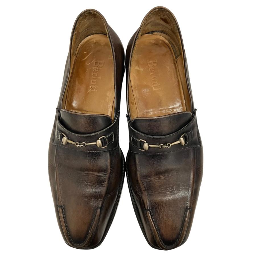 Berluti ダークブラウン ローファー　革靴 Berluti（ベルルッティ） ビットローファー ブラウン サイズ：8