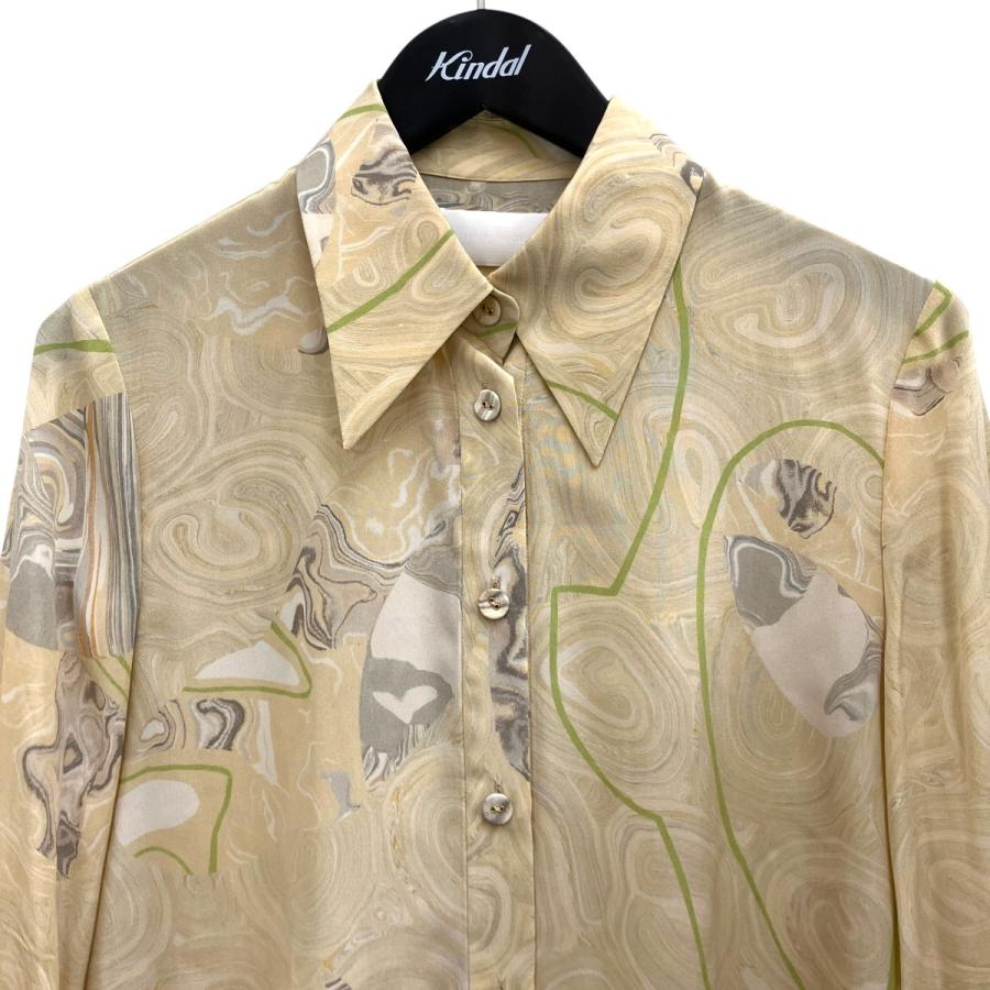 マメクロゴウチ mame kurogouchi 25SS Marble Print Silk Shirt