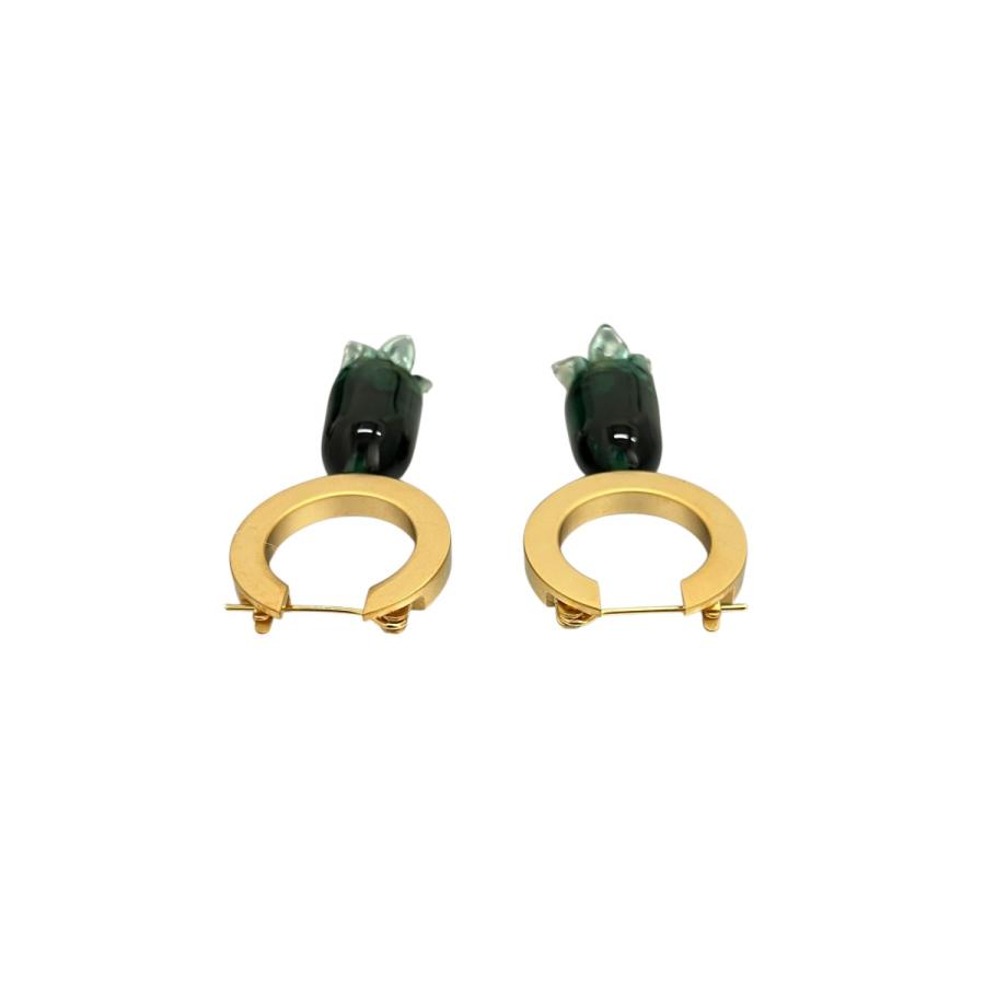 マメクロゴウチ mame kurogouchi 26AW 【FLORAL MOTIF GLASS EARRINGS