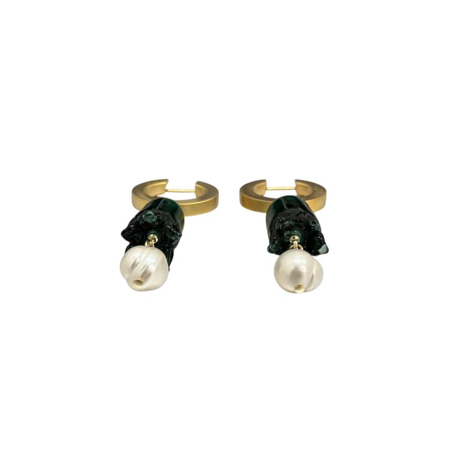 マメクロゴウチ mame kurogouchi 26AW 【FLORAL MOTIF GLASS EARRINGS