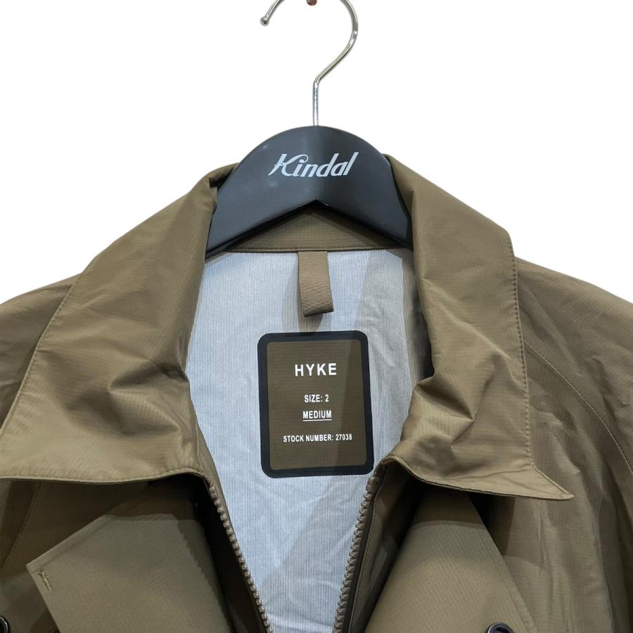 ハイク HYKE 22SS RIDING COAT ナイロンコート 221-27038 オリーブ サイズ：2/M