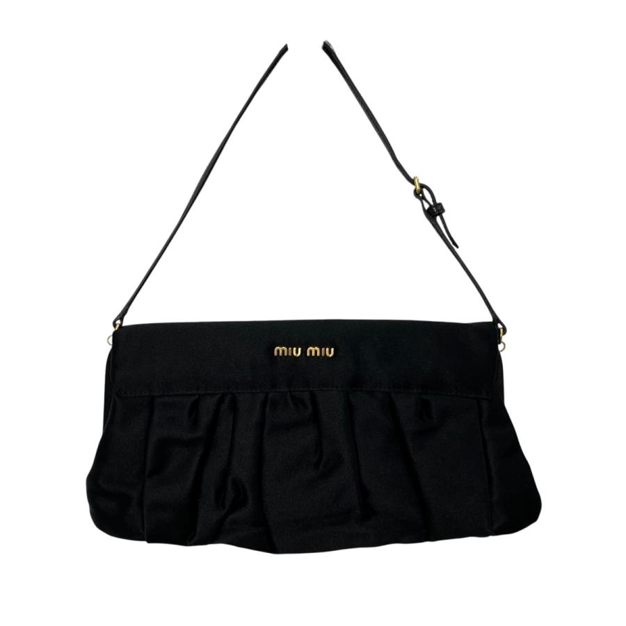 miu miu ショルダーバッグ ブラック miu miu（ミュウミュウ） ショルダーバッグ ブラック : カインドオル