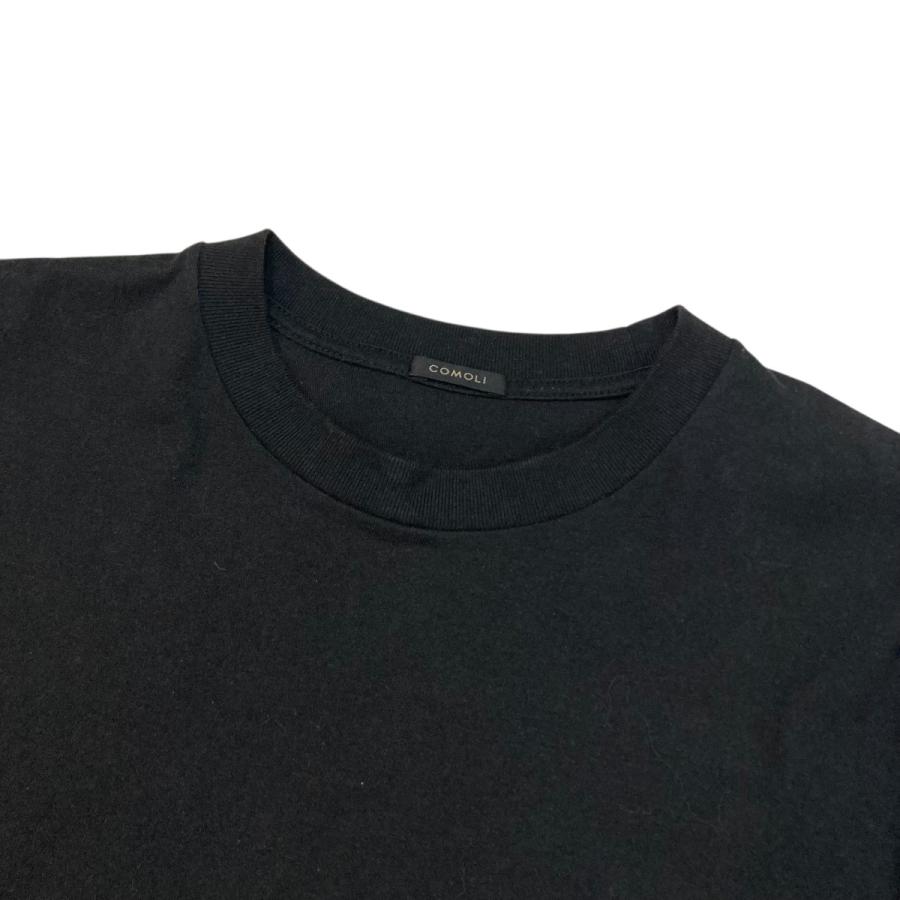 COMOLI（コモリ） コットンジャージ長袖Tシャツ Z01-05026 ブラック 