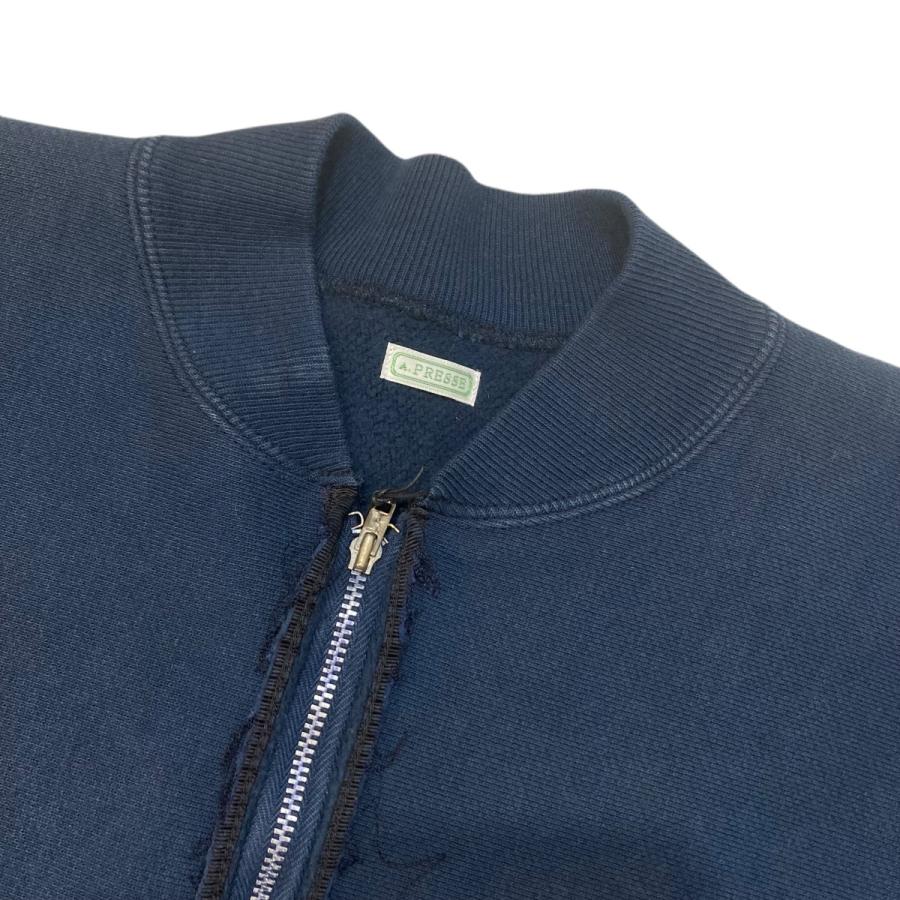 値下げ】A．PRESSE 26SS Vintage Half Zip Rib Collar Sweatshirt