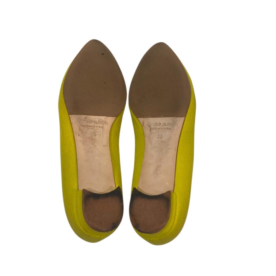 【値下げ】Manolo Blahnik HANGISI パンプス イエロー サイズ：36 (EC)_4