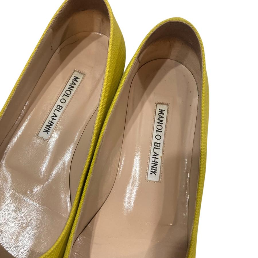 【値下げ】Manolo Blahnik HANGISI パンプス イエロー サイズ：36 (EC)_6