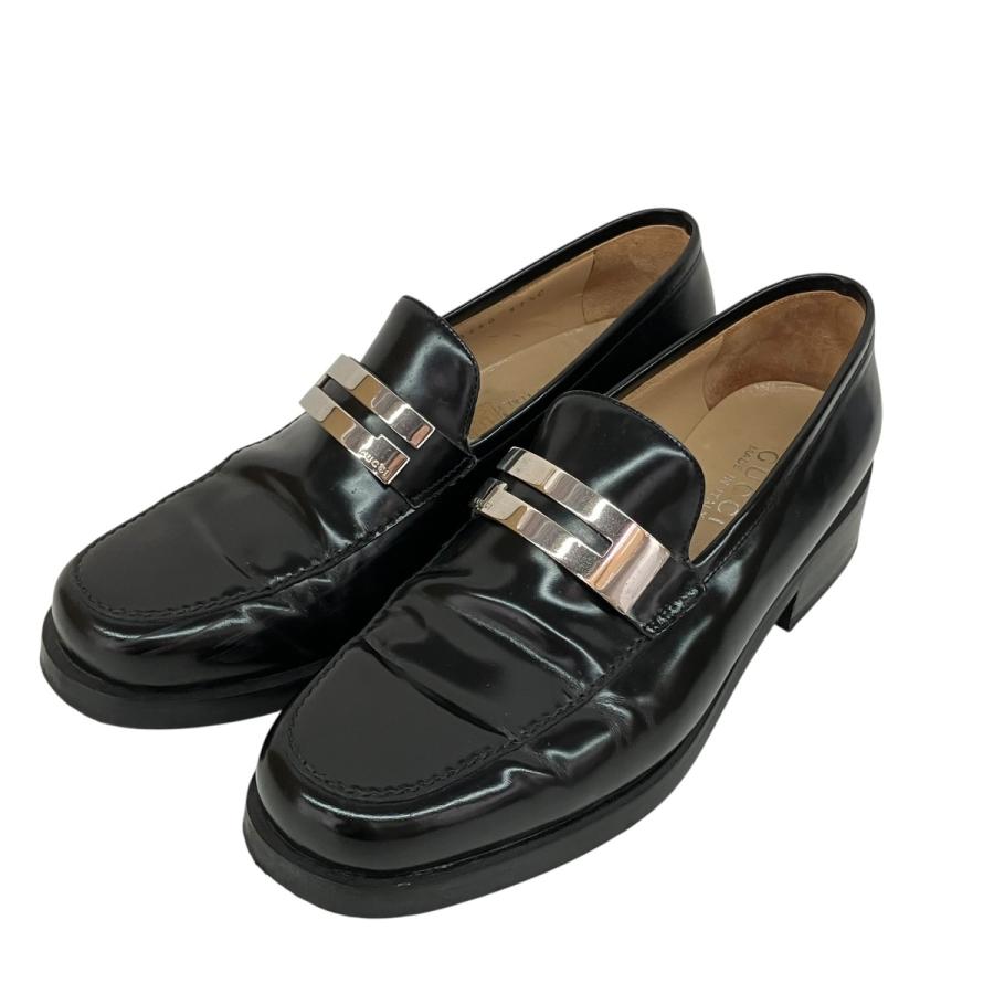 GUCCI ブラック ローファー EUサイズ 37 GUCCI（グッチ） ローファー ブラック サイズ：37 1/2(24.5cm相当