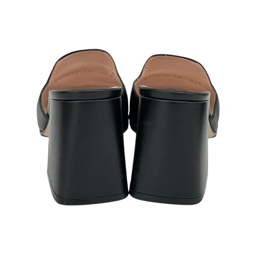 GUCCI（グッチ） ヒールサンダル ブラック サイズ：38(25cm相当
