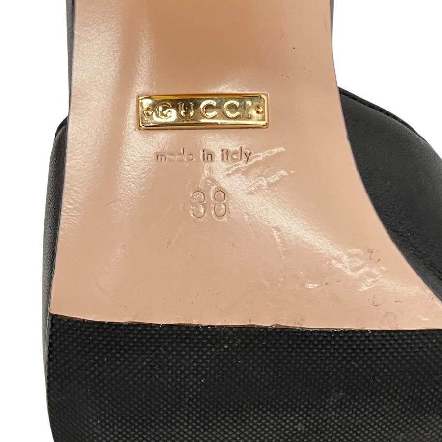 GUCCI（グッチ） ヒールサンダル ブラック サイズ：38(25cm相当 