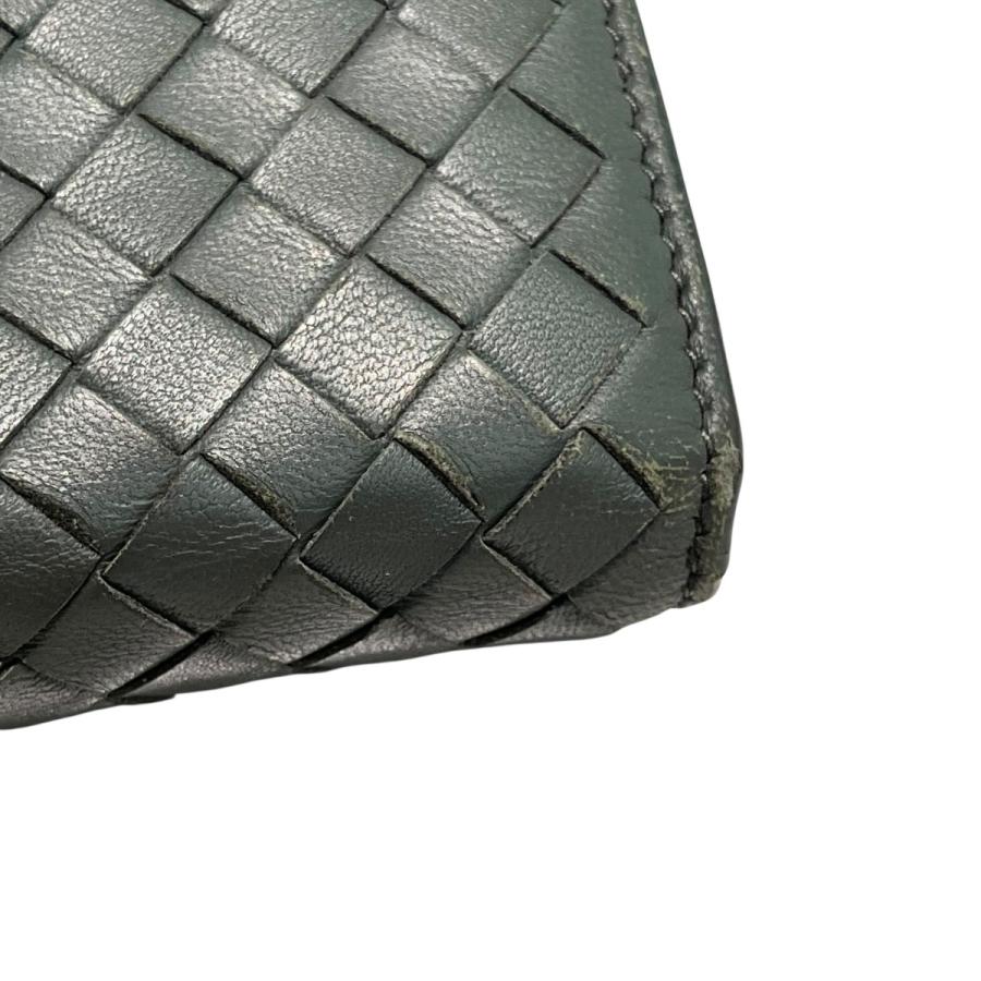 【美品】BOTTEGA VENETA 長財布 グレー イントレチャート BOTTEGA VENETA（ボッテガ・ヴェネタ） イントレチャート 長財布