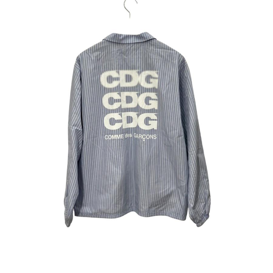 CDG 【値下げ】CDG ストライプ コーチジャケット SZ-J016 ブルー