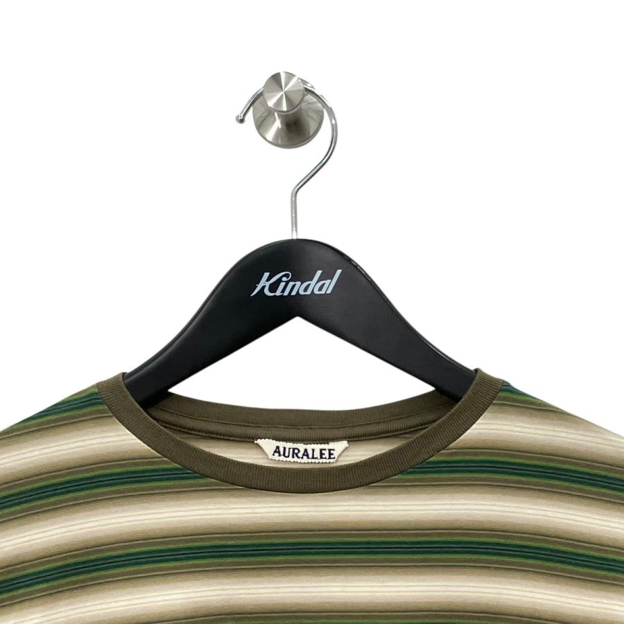 オーラリー AURALEE 25AW GRADIENT STRIPE JERSEY L S TEE オンブレボーダー ロングスリーブTシャツ A25Aの画像