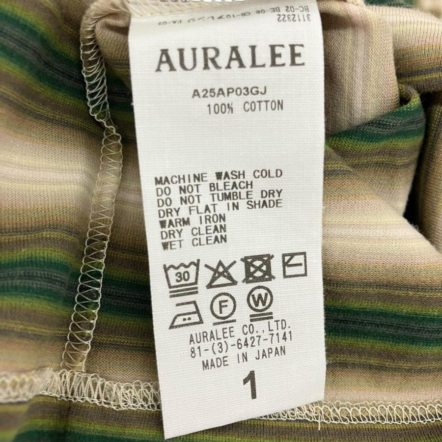 オーラリー AURALEE 25AW GRADIENT STRIPE JERSEY L S TEE オンブレボーダー ロングスリーブTシャツ A25Aの画像