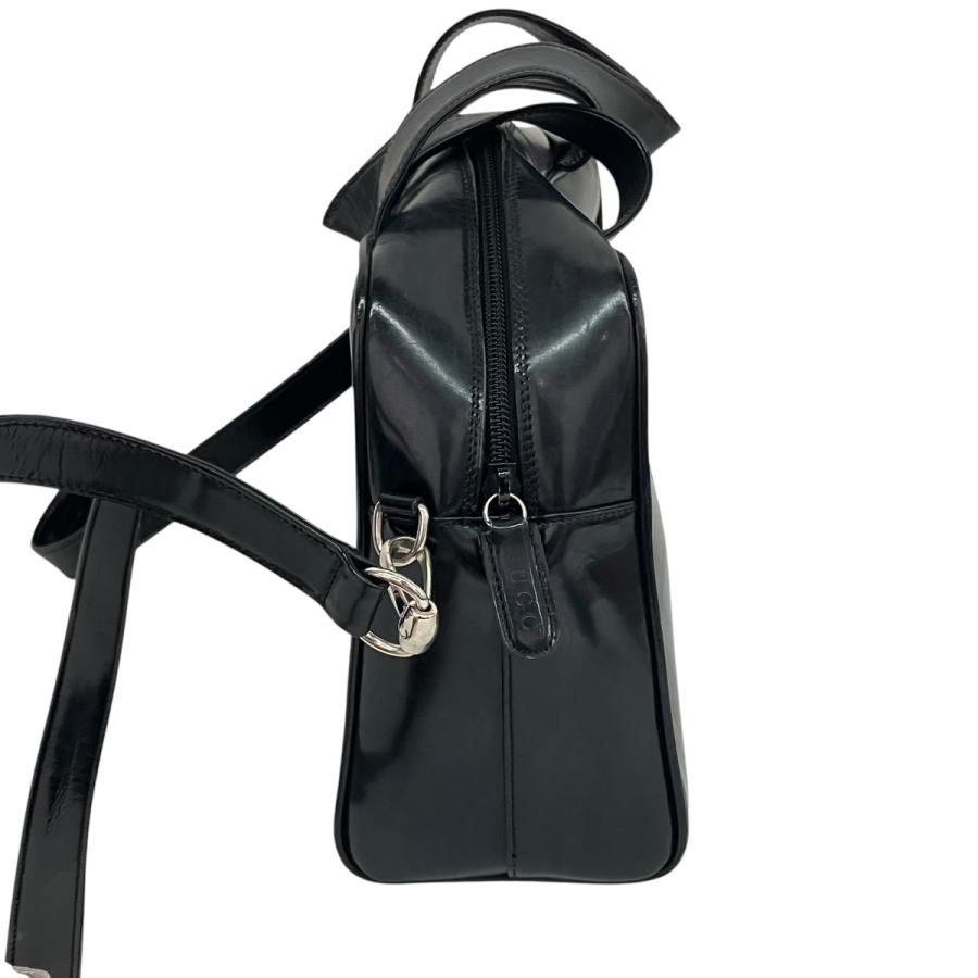 GUCCI オールドグッチ インターロッキング ブラック レザー ハンドバッグ GUCCI（グッチ） インターロッキング ハンドバッグ ブラック