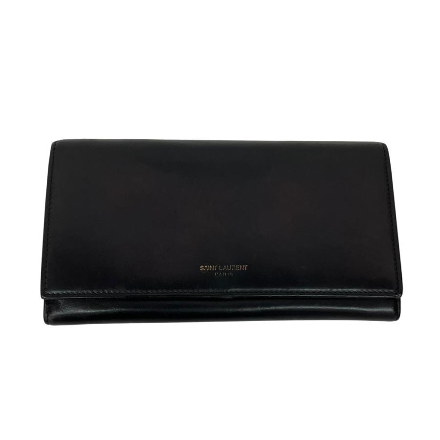 【美品】SAINT LAURENT PARIS 長財布 ブラック サンローランパリ Saint Laurent Paris 長財布 ブラック