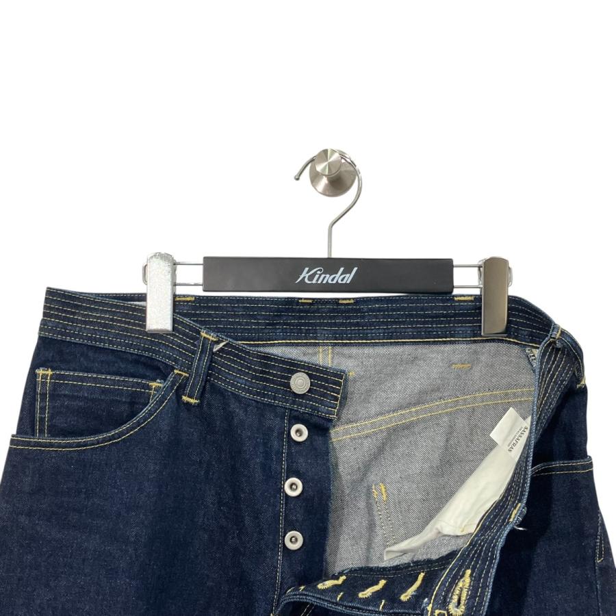 【美品】【濃紺】SASSAFRAS ササフラス ストレートデニム M SASSAFRAS（ササフラス） デニムパンツ インディゴ サイズ：M