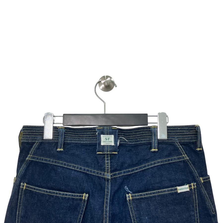 【美品】【濃紺】SASSAFRAS ササフラス ストレートデニム M SASSAFRAS（ササフラス） デニムパンツ インディゴ サイズ：M