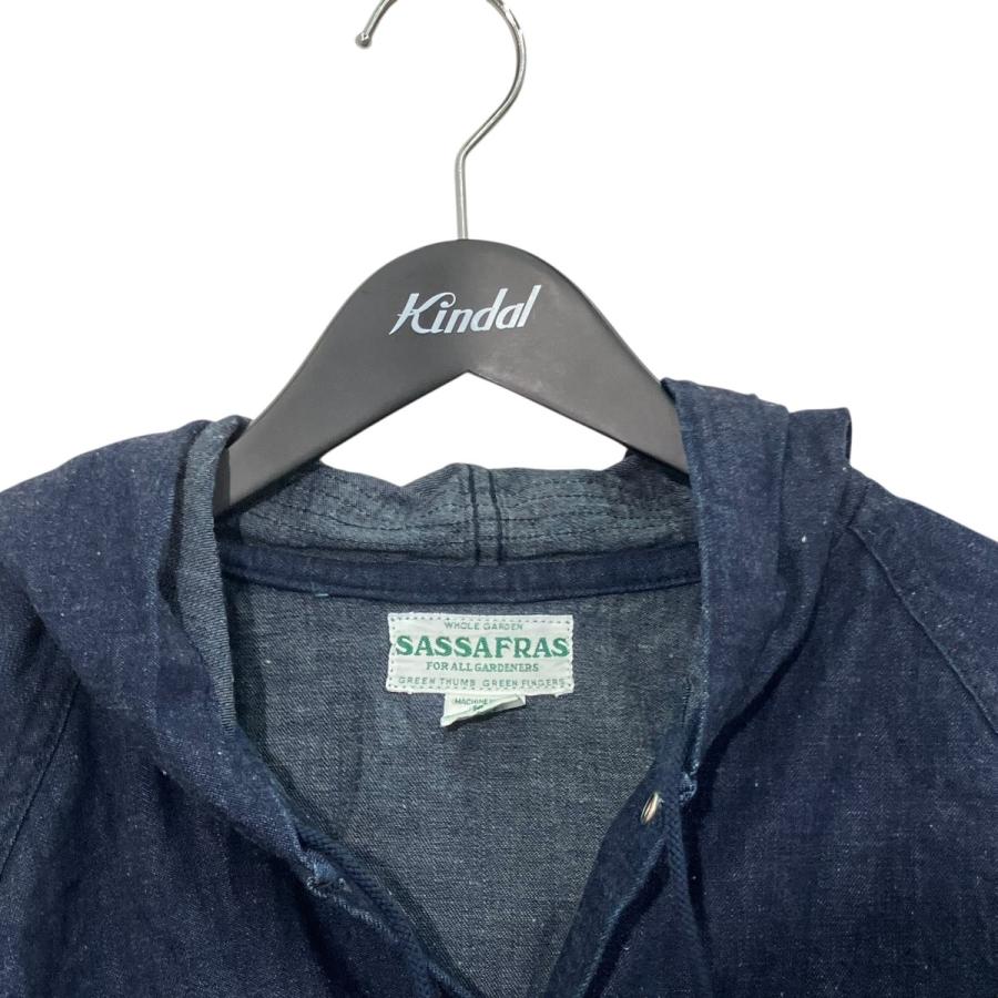 SASSAFRAS インディゴデニムジャケット Mサイズ SASSAFRAS（ササフラス） フードデニムジャケット インディゴ サイズ