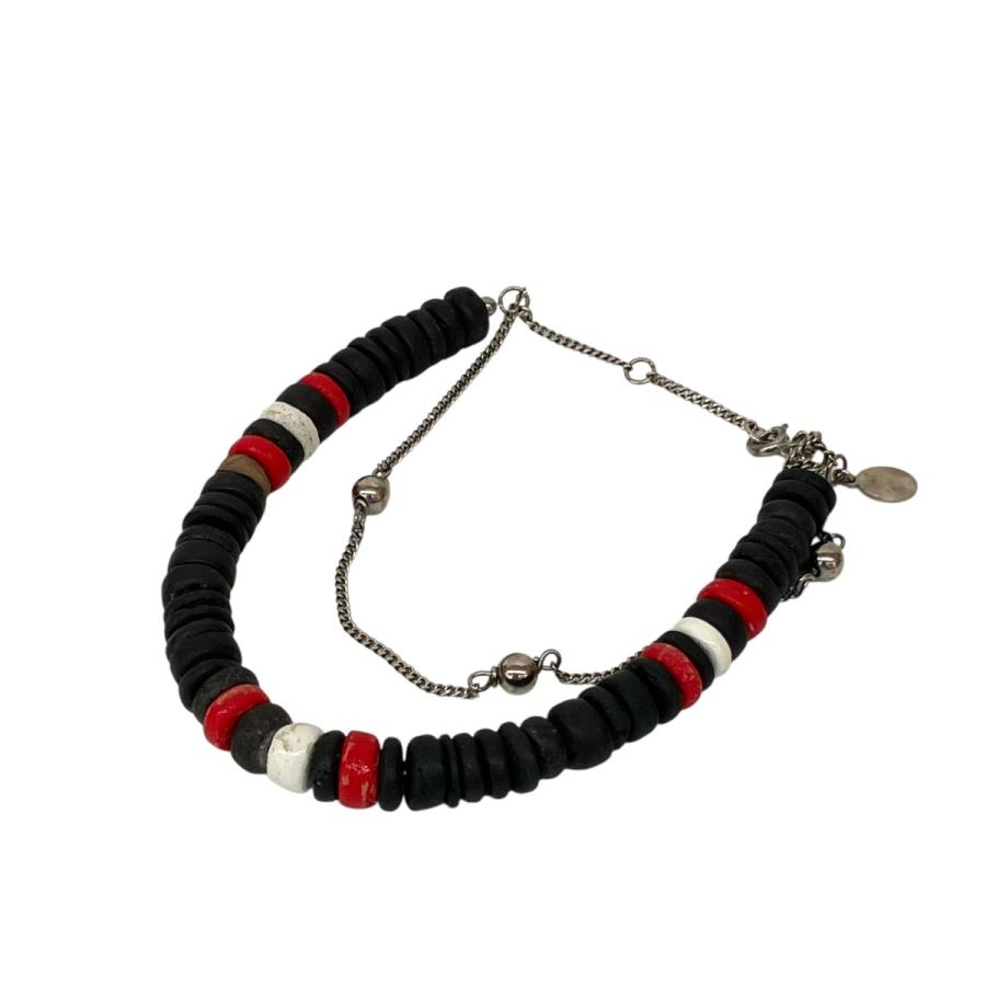 超稀少 エディ期 DIOR HOMME ディオールオム ブレスレット Dior HOMME ディオールオム Homme ビーズブレスレット ブラック×レッド