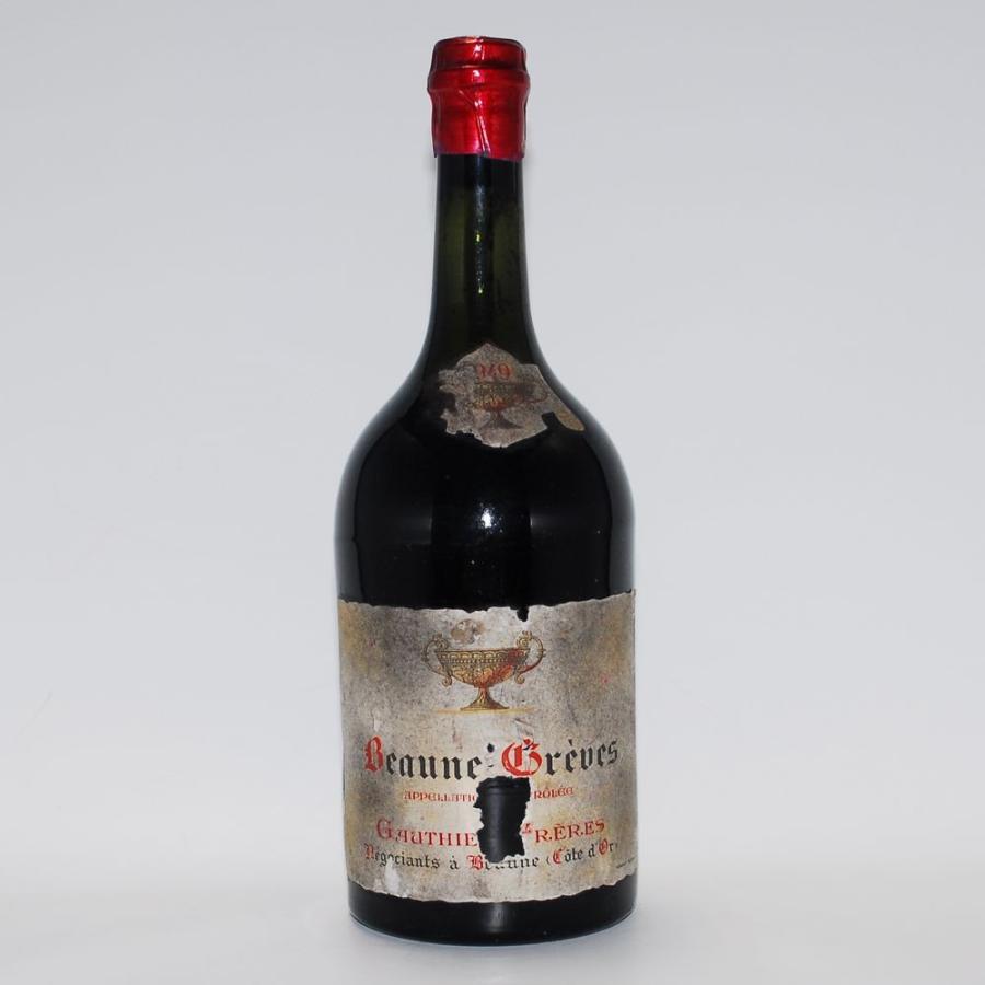 1949年 ワイン- Beaune Greves / Gauthier Freres（ボーヌ・グレーヴ／ゴーティエ・フレール） / フランス / 赤 （名入れ 刻印木箱 対応商品）