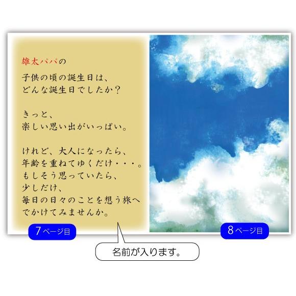 誕生日プレゼント 絵本 父親  パパ お父さん  心に響く 50代 60代 名入れ  名前入り オリジナル絵本 The birthdayの画像