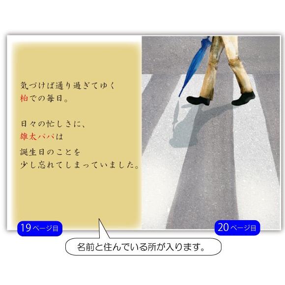 誕生日プレゼント 絵本 父親  パパ お父さん  心に響く 50代 60代 名入れ  名前入り オリジナル絵本 The birthdayの画像