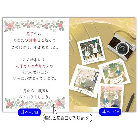 誕生日  プレゼント 彼女 女友達 サプライズ 名入れ 世界にひとつ 大人向け オリジナル絵本 出会ってくれてありがとう_11