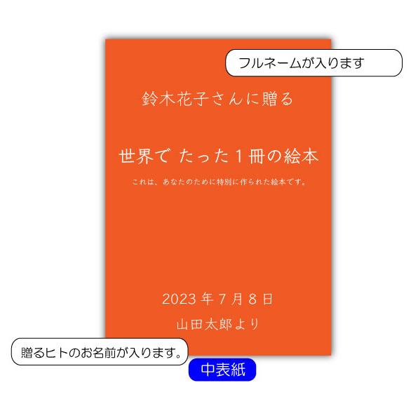 誕生日  プレゼント 彼女 女友達 サプライズ 名入れ 世界にひとつ 大人向け オリジナル絵本 出会ってくれてありがとう_9