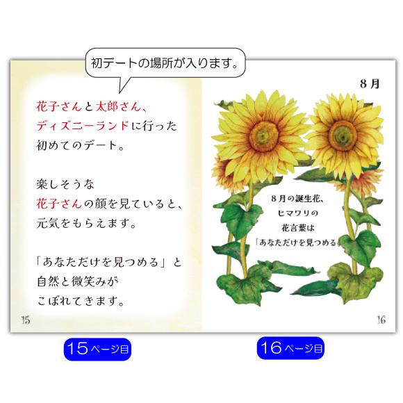 交際記念日 プレゼント 絵本 彼女  1年記念日 一ヵ月記念日 半年記念日 名入れ  メッセージ オリジナル絵本 ふたりの物語_13