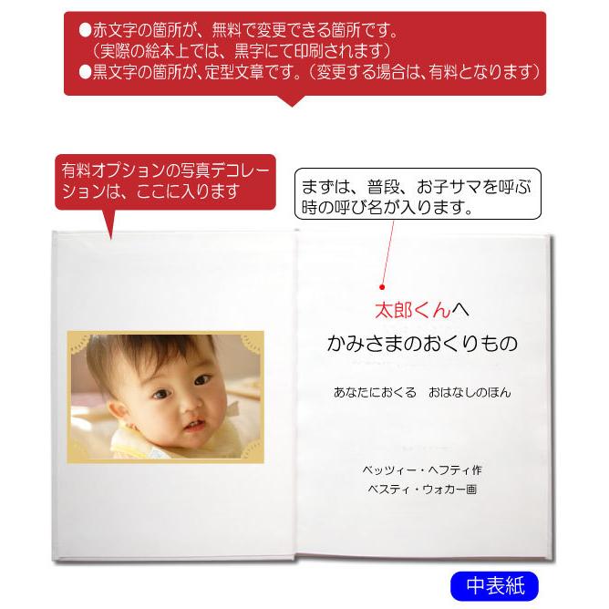 赤ちゃんの１歳の誕生日プレゼントに大人気 オリジナル絵本 神様の贈りもの 名入れギフトの定番 Kms 1sai 記念de絵本ブックストア 通販 Yahoo ショッピング
