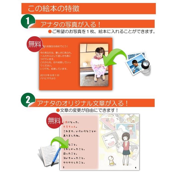 誕生日プレゼント 絵本 中学生 高学生 大学生  女の子 おしゃれ 世界に一つ メッセージ サプライズ 名入れ  オリジナル絵本 お誕生日に贈る本 to Girlsの画像