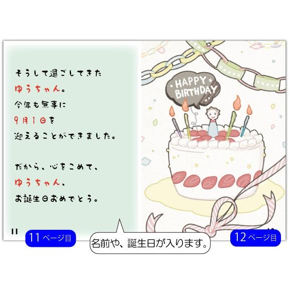誕生日プレゼント 彼氏 男性 絵本 10代 20代 30代 名入れ サプライズ  名前入り メッセージ 世界に1冊 オリジナル絵本 お誕生日に贈る本 to Boys_14