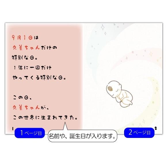 誕生日プレゼント 彼女 絵本 女性 20代 30代 名入れ 名前入り 世界に一つ オリジナル絵本  お誕生日に贈る本 to Girlsの画像
