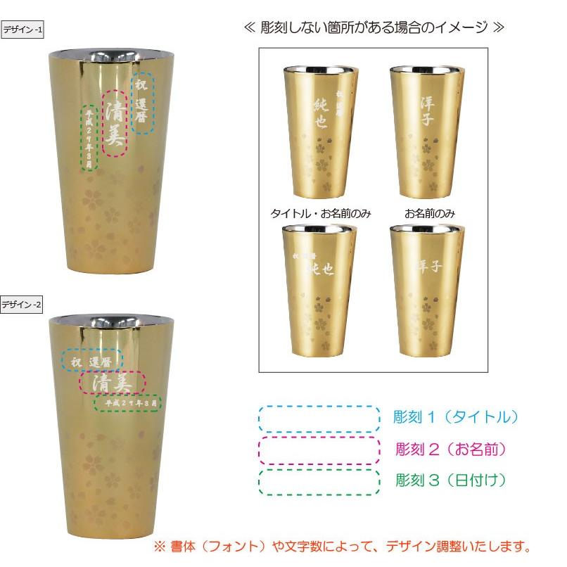 燕市 24金メッキ RAIZIN オリジナル　タンブラー　限定 頑張って送料無料！】SUSCUP ファッションタンブラー 内面24