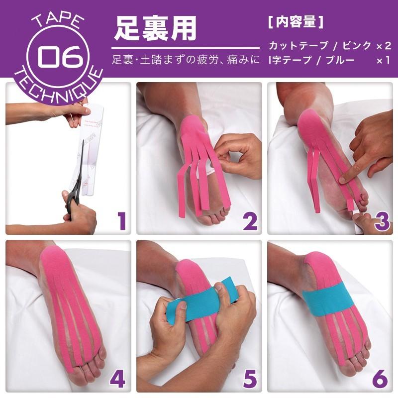 キネシオテーピング 6種類セット 全身用 部位別カット テーピング PRE