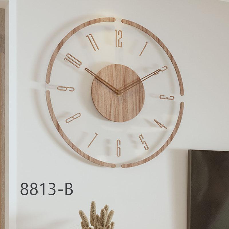壁掛け時計 非電波時計 北欧 木製 おしゃれ 静音 かけ時計 デジタル