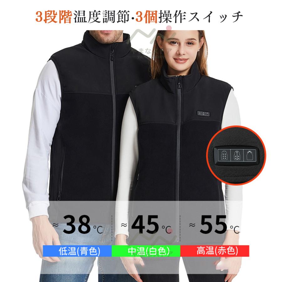 電熱 即納 電熱ベスト 日本製ヒーター 防寒ベスト 13/15個