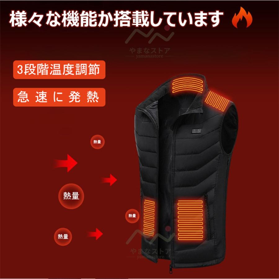 電熱 即納 電熱ベスト 日本製ヒーター 防寒ベスト 21個ヒーター