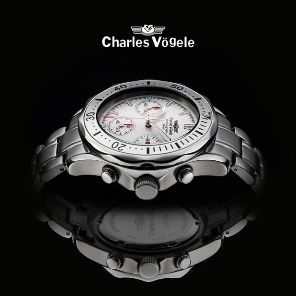 CharlesVogele シャルルホーゲル クロノグラフ メンズ 腕時計 CV-7995-2｜king｜02