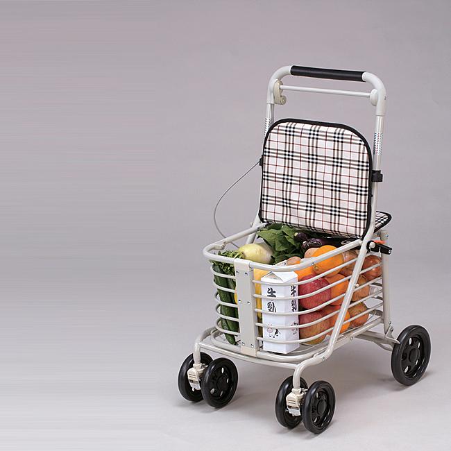 送料無料】 腰掛付きカート 13422 セニアカー シルバーカー