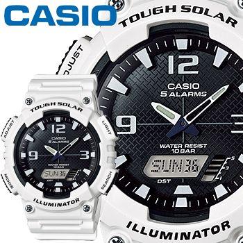 カシオ スタンダード ウオッチ S810WC BLI ホワイト 樹脂バンド タフソーラー 10気圧防水仕様 CASIO STANDARD WATCH TOUGH SOLAR｜king