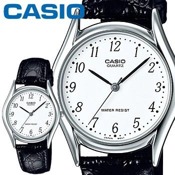 カシオ スタンダード ウオッチ 1402L BLI ホワイト 本革バンド アラビア文字 CASIO STANDARD WATCH｜king