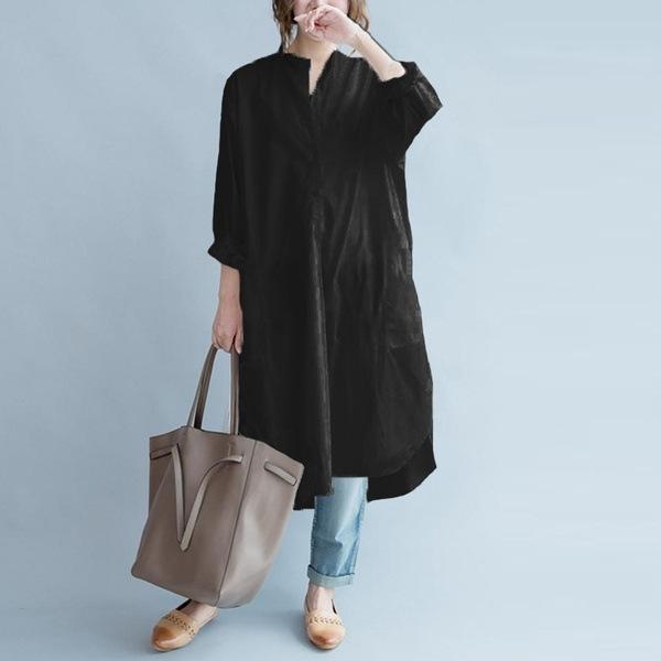 アップルパイ/ ブロカント ⿻ コットン チュニック丈 ワンピース シャツ ワンピース・チュニック