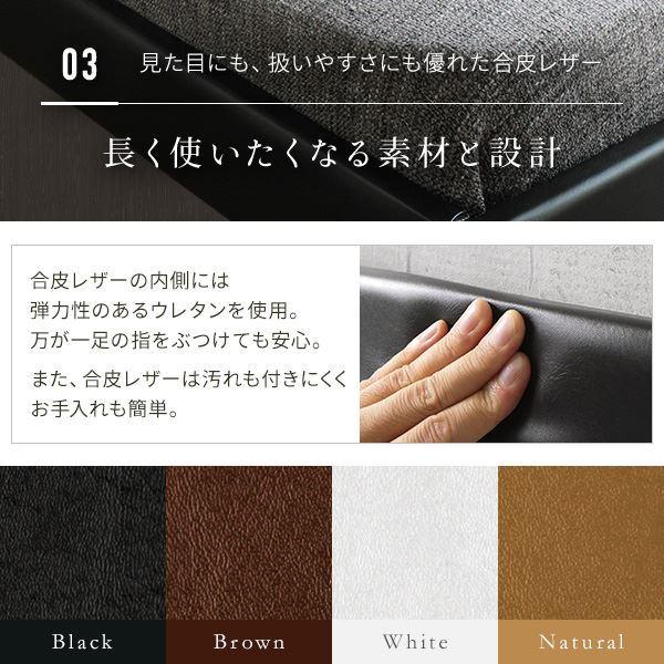宮付き 国産フロアベッド セミダブル (SGマーク国産ポケットコイルマットレス付き) ブラウン 『illume』イリューム 日本製ベッドフレーム〔代引不可〕 【チェアストベッド】
