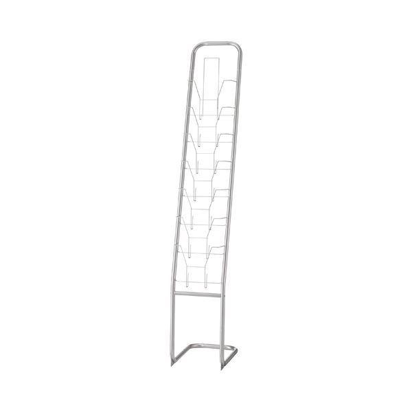 (まとめ）ピージーグロリア パンフレットスタンド 1列7段 A4サイズ YS-7 1台〔×3セット〕