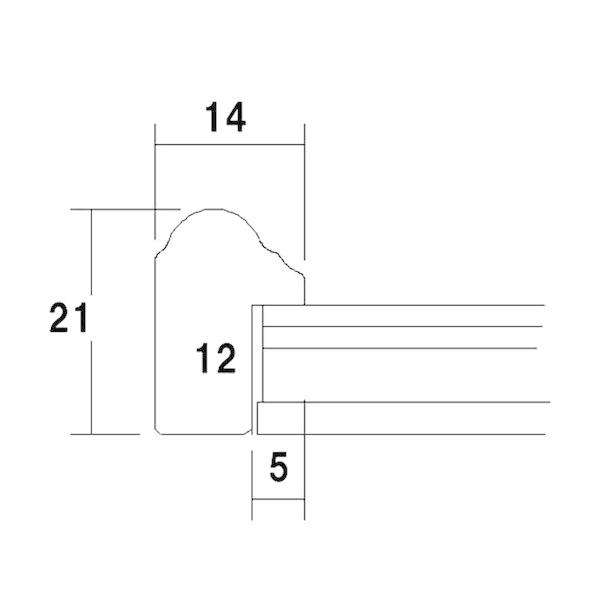 〔 角額 〕正方形額 500角 500×500mm ゴールド 壁掛けひも アクリル付き フレーム 額縁 額の画像
