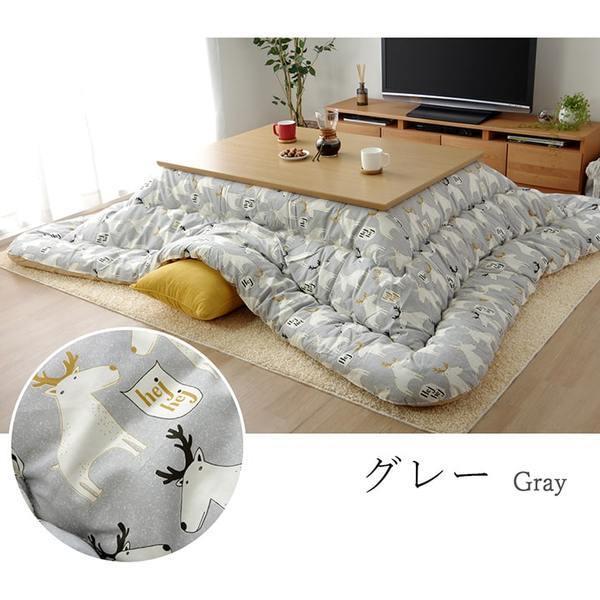 こたつ布団/寝具 〔花柄 掛け単品 さくら色 約205×205糎〕 まっ四角 日本製 洗える 綿100％ 躓き押しとどめる操作手順 〔リビング〕